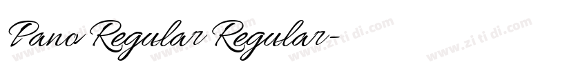 Pano Regular Regular字体转换